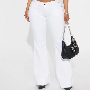 Fashion Nova White Flare Jeans